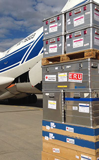 Humanitarian aid delivery. Flights to challenging regions